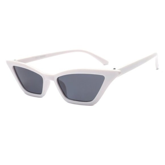 Cat Eye Y2K “Eiffel 65 / Aqua / Vengaboys” Sunglasses Unisex Vintage Style WHITE - Picture 1 of 1